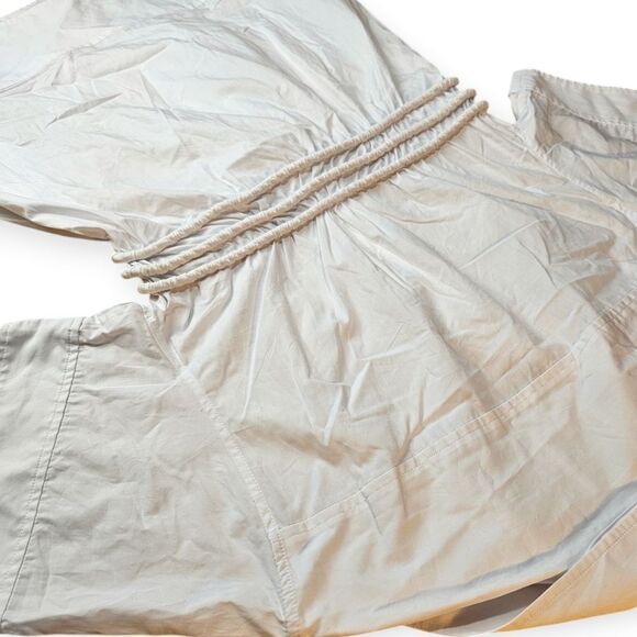 AKNVAS Fiona Rope Belt White Mini Shirtdress - Picture 10 of 13